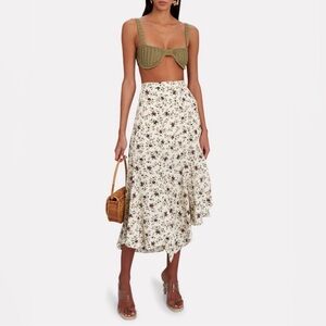NWOT Veronica Beard Mac Floral Silk Asymmetrical Skirt - size 4